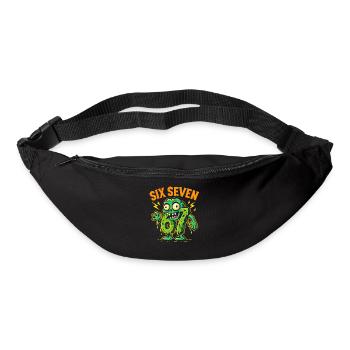 Six Seven 67 Humour d’horreur zombie Cerveau italien - Sac banane - noir - Devant