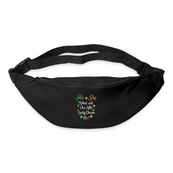 Révélation du sexe de la fête de bébé : la Saint-Patrick - Sac banane - noir - Devant