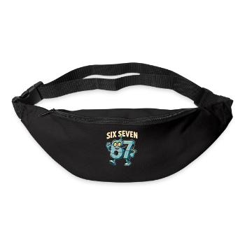 Six Seven 67 Italian Brainrot Roboter Meme Humor - Gürteltasche - Schwarz - Vorne
