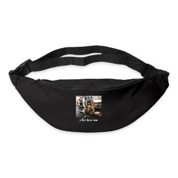 Ich wohne hier jetzt Waschbär-Gym-Workout - Gürteltasche - Schwarz - Vorne