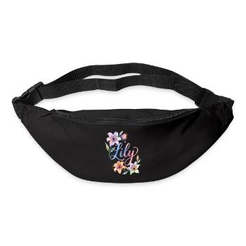 Lily Aquarellblüten - Gürteltasche - Schwarz - Vorne
