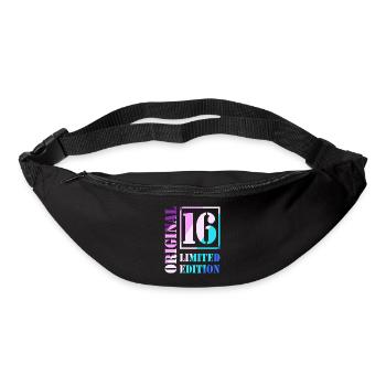 16e anniversaire Garçon Fille Adolescent Original 16 - Sac banane - noir - Devant