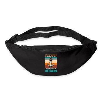 Rentner ALTERSHEIM KANN WARTEN FAHRE NACH RÜGEN - Gürteltasche - Schwarz - Vorne
