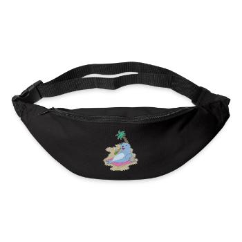 Seehund Flasche Bier - Gürteltasche - Schwarz - Vorne