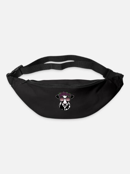 Funny Cow Sunglasses Flowers - Bum bag - black