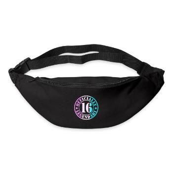16e anniversaire Garçon Fille Légende Niveau 16 - Sac banane - noir - Devant