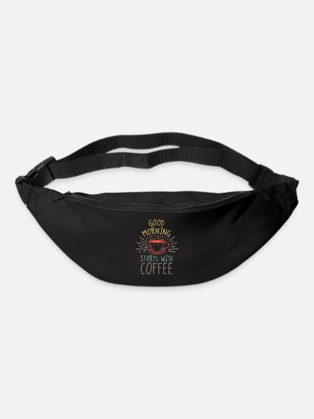 Good Morning Coffee Office Humor - Bum bag - black
