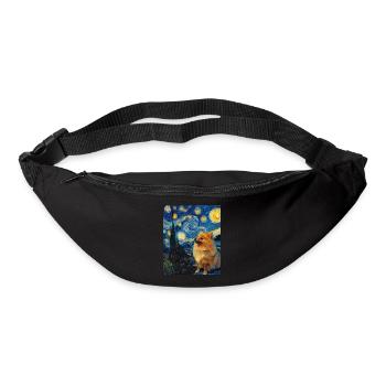 Zwergspitz Spitz Pomeranian - Sac banane - noir - Devant