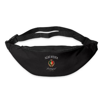 Albufeira Portugal Wappen Krone – Reise Souvenir - Gürteltasche - Schwarz - Vorne