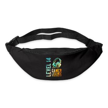 14. Geburtstag Junge Mädchen Gaming Level 14 Jahre - Gürteltasche - Schwarz - Vorne