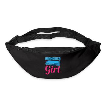 Funny Harmonica Player Girl Harmonica - Gürteltasche - Schwarz - Vorne