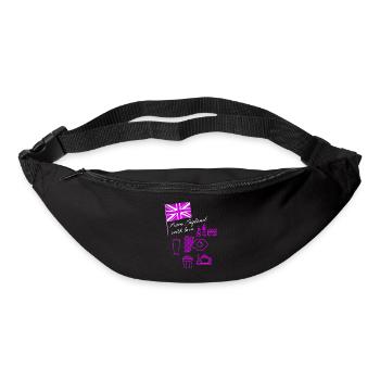 EXANGLIA (Purple + White Text) - Bum bag - black - Front