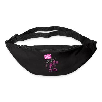 EXANGLIA (Pink + White Text) - Bum bag - black - Front