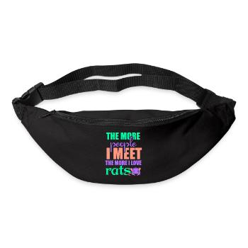 Rat, house rat, rat owner, rat lover - Bum bag - black - Front