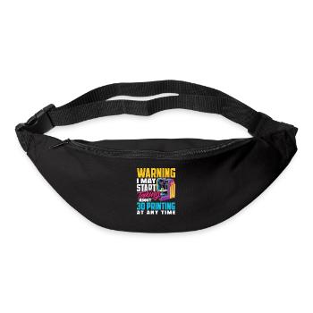 Avertissement : cela pourrait parler de l’impression 3D - Sac banane - noir - Devant