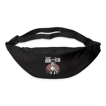 Pitbull Terrier Race de chien pittie - Sac banane - noir - Devant