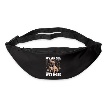 Bouledogue français Race de chien Frenchie - Sac banane - noir - Devant