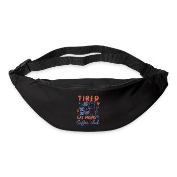 Tired Cat Moms Coffee Club - Bum bag - black - Front