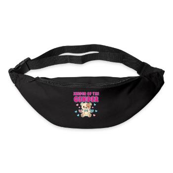 Gender Reveal Hüterin der Gender Babyshower Mama - Gürteltasche - Schwarz - Vorne