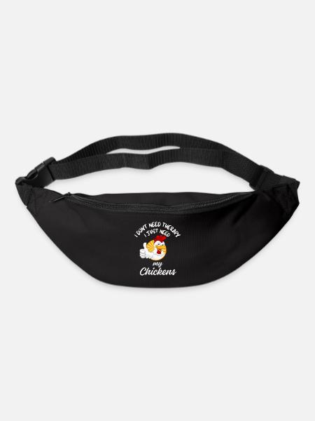 Chicken Therapy Animal Humor - Bum bag - black