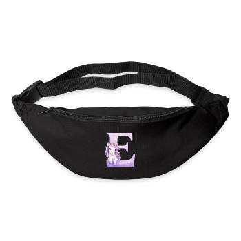 Lettre C Licorne Violette - Sac banane - noir - Devant