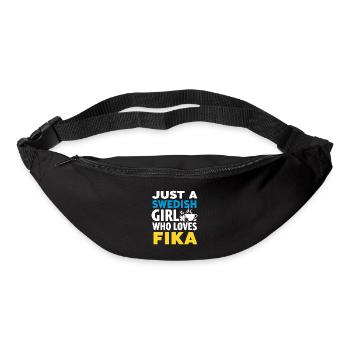 Just A Swedish Girl Who Love Fika - Sweden Pride - Sac banane - noir - Devant