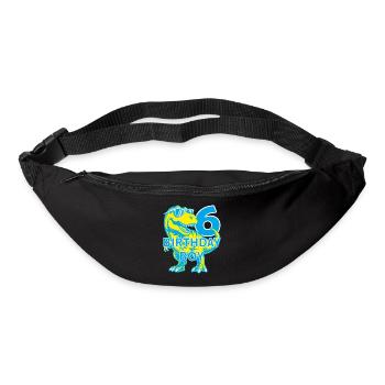 DINO 6 JAHRE DINOSAURIER 6. GEBURTSTAG - Gürteltasche - Schwarz - Vorne