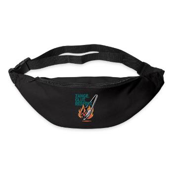  Zange Glut Respekt Grillen BBQ Flammen Kohle - Gürteltasche - Schwarz - Vorne