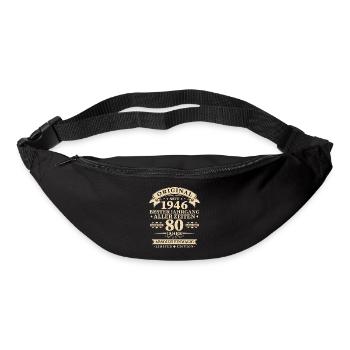Original 1946 Bester Jahrgang 80. Geburtstag - Gürteltasche - Schwarz - Vorne