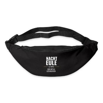 Nachteule zu 100% – Vor Mittag geschlossen - Gürteltasche - Schwarz - Vorne