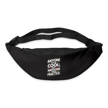 Anyone Can Be Cool Awesome Nerd Gamer Geek Irony - Bum bag - black - Front