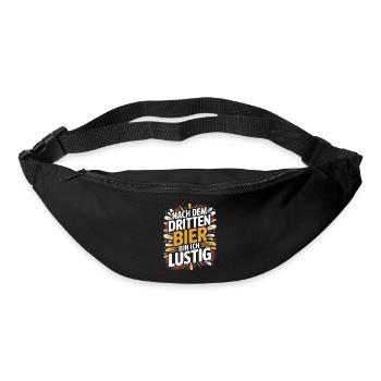 Bier Nach Dem Dritten Bier Lustig JGA Party Malle - Gürteltasche - Schwarz - Vorne