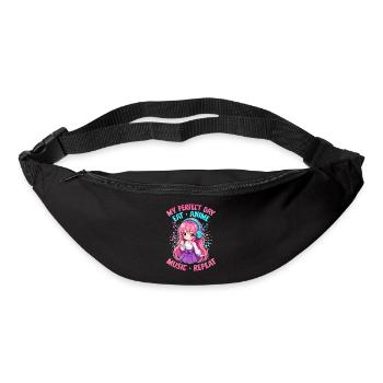 Anime et musique Chibi - Sac banane - noir - Devant