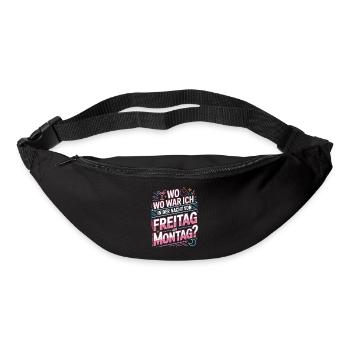 Nacht von Freitag auf Montag Filmriss Party JGA - Gürteltasche - Schwarz - Vorne