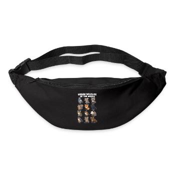Urban wildlife cute animals from the city - Bum bag - black - Front