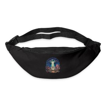 Disc Golf Korb UFO Wüste Retro Vintage Sci-Fi Moti - Gürteltasche - Schwarz - Vorne