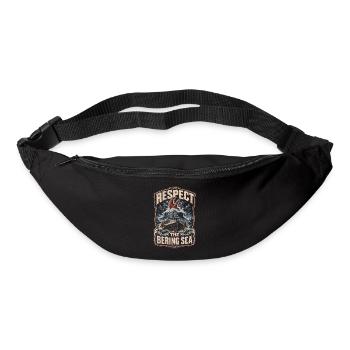 Le crabe royal d’Alaska respecte la mer de Béring - Sac banane - noir - Devant