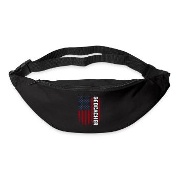 Geocacher – Geocaching Schatzjäger GPS-Caching - Gürteltasche - Schwarz - Vorne