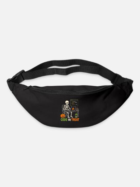 Halloween Programmierer Skelett Code or Treat - Gürteltasche - Schwarz