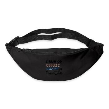 I run with coffee, chaos and swear words - Bum bag - black - Front
