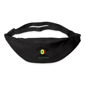 je supporte les lion de la teranga. Sénégal - Sac banane - noir - Devant