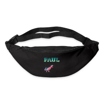 PAUL - Beautiful boy name with dinosaur - Bum bag - black - Front