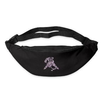 Bulldogge Eishockey Silhouette minimalistisch - Bum bag - black - Front