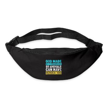 Tierarzt Tiermedizin Veterinär Tierärztin - Gürteltasche - Schwarz - Vorne
