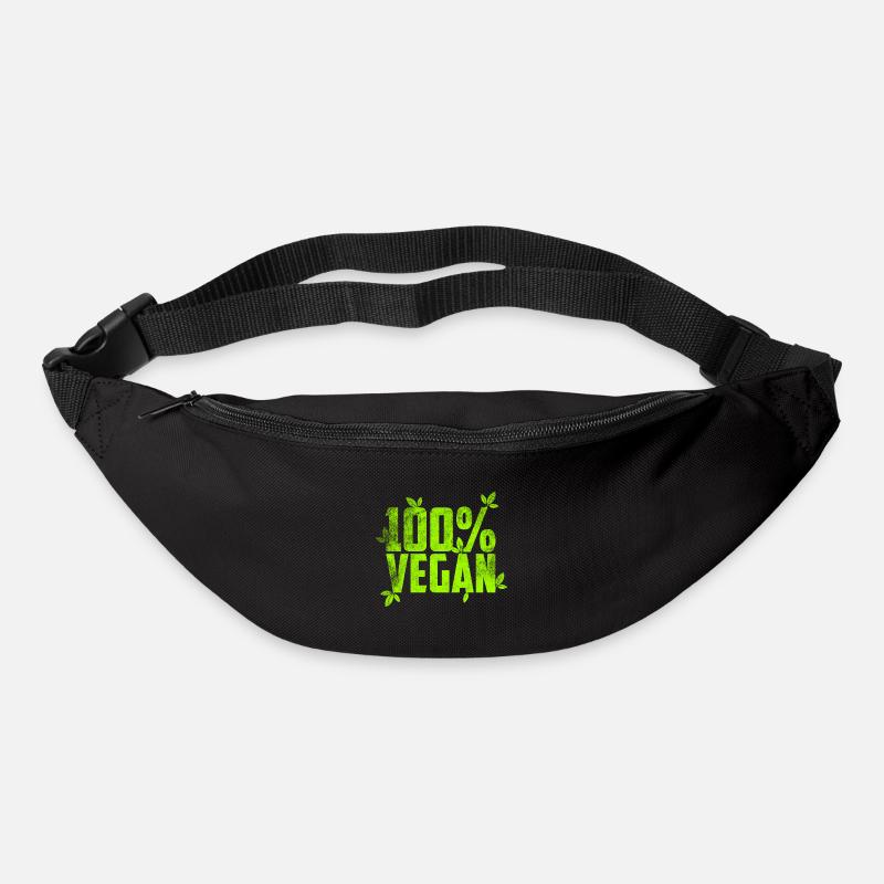 Végétalien - Sac banane - noir