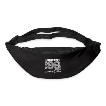 Né 1998 25ème anniversaire Cadeau homme / femme - Sac banane - noir - Devant
