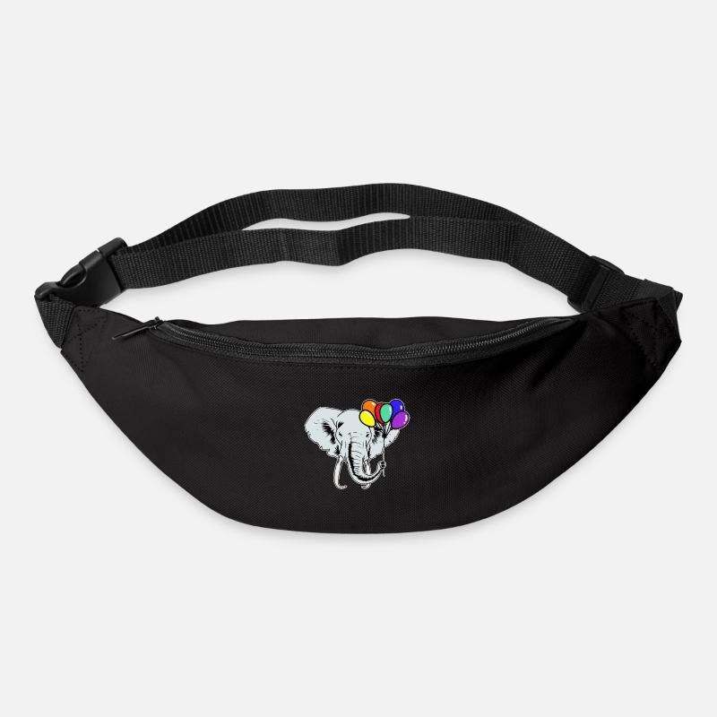 Elefanten Elefant Luftballons Regenbogen LGBT - Gürteltasche - Schwarz