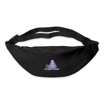 Krake Kraken Kinder Kind Boot Boote maritim - Gürteltasche - Schwarz - Vorne