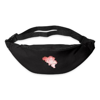 Belgium Europe Gift Idea - Bum bag - black - Front