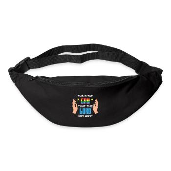 LBGT Flag Gay Pride C’est le Gay que le Seigneur - Sac banane - noir - Devant